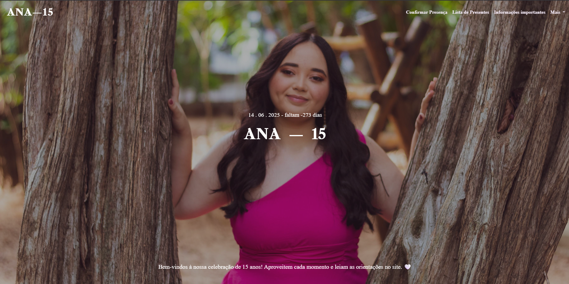 Birthday 15 Landing Page